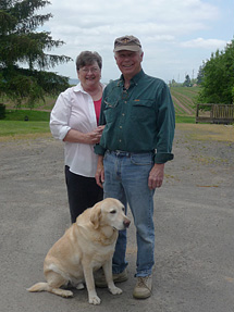 Nancy and Sam Sweeney and faithful friend "Dallas".