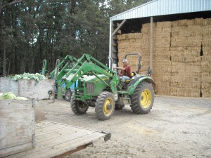 Photo of tractor on Scott Miller Farm